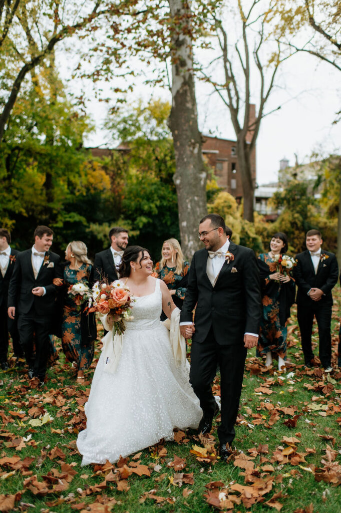 Fall Indiana wedding portraits at The Brick in South Bend
