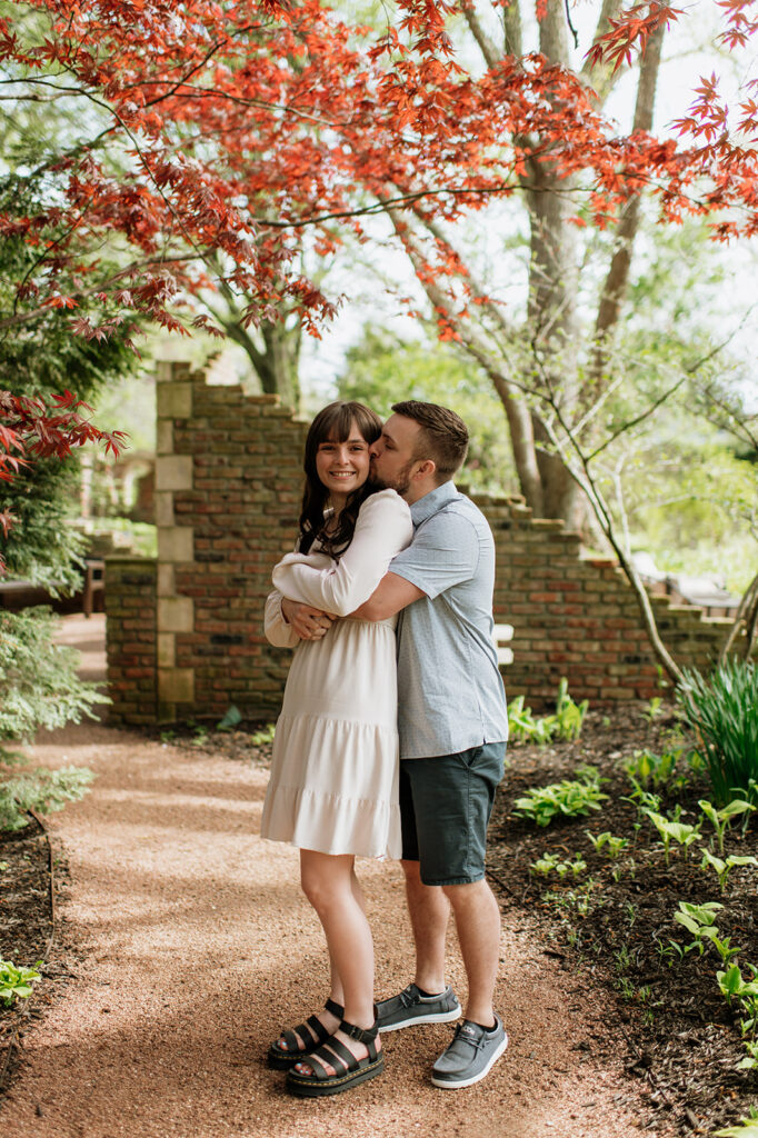 Couples engagement session at Hamstra Gardens in Wheatfield, Indiana