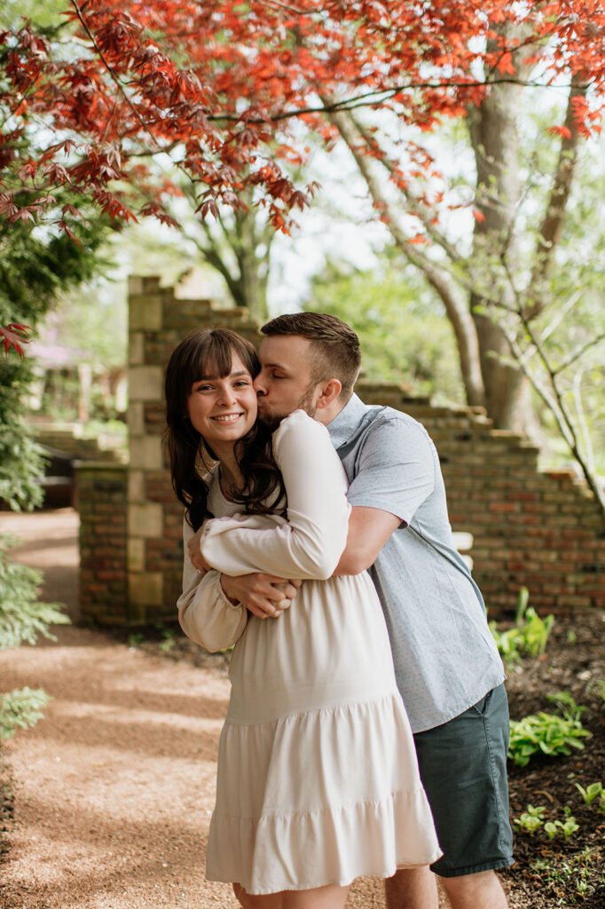 Couples engagement session at Hamstra Gardens in Wheatfield, Indiana