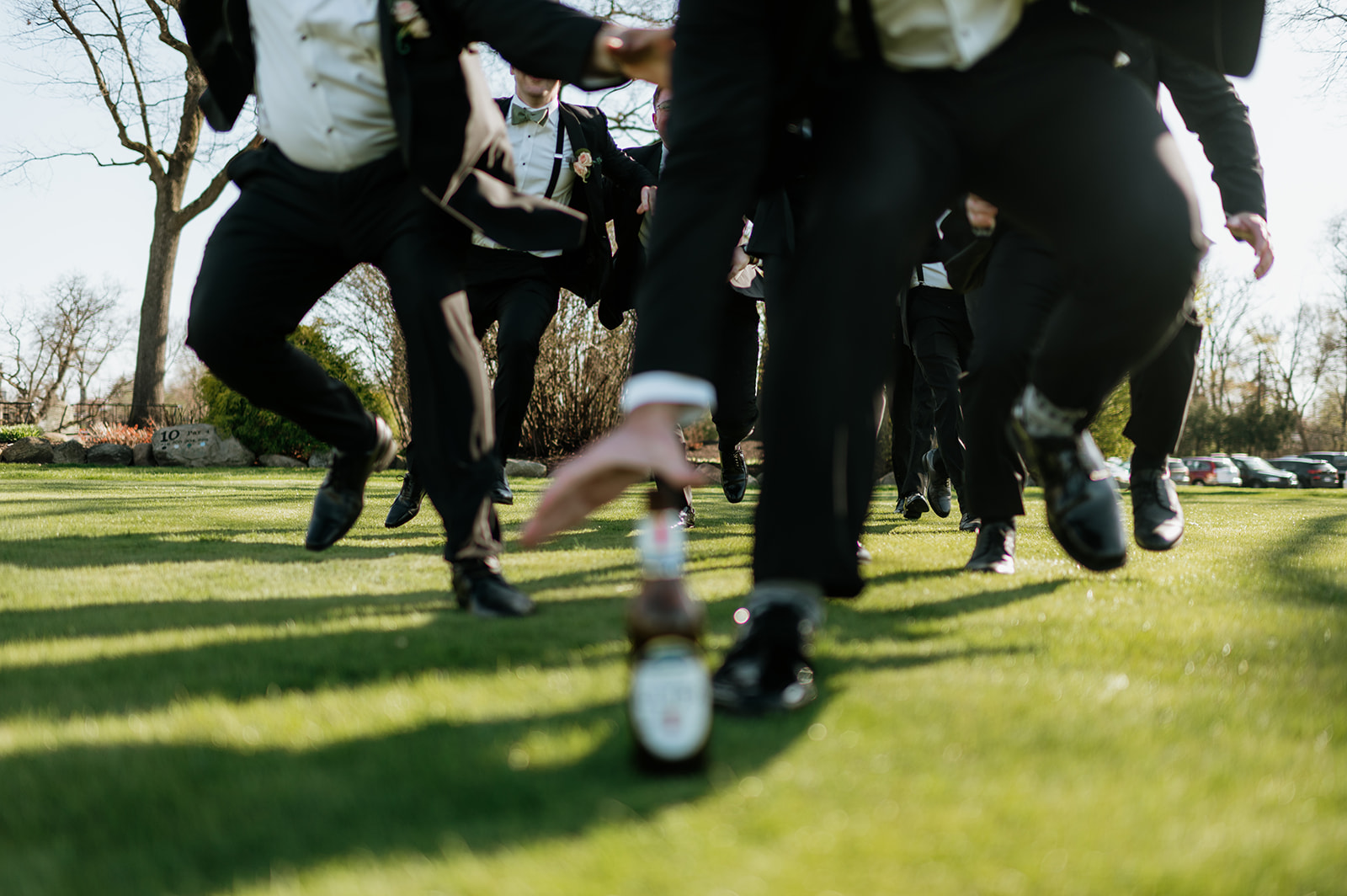 Groom and groomsmen doing a beer run for some fun groom and groomsmen wedding photos