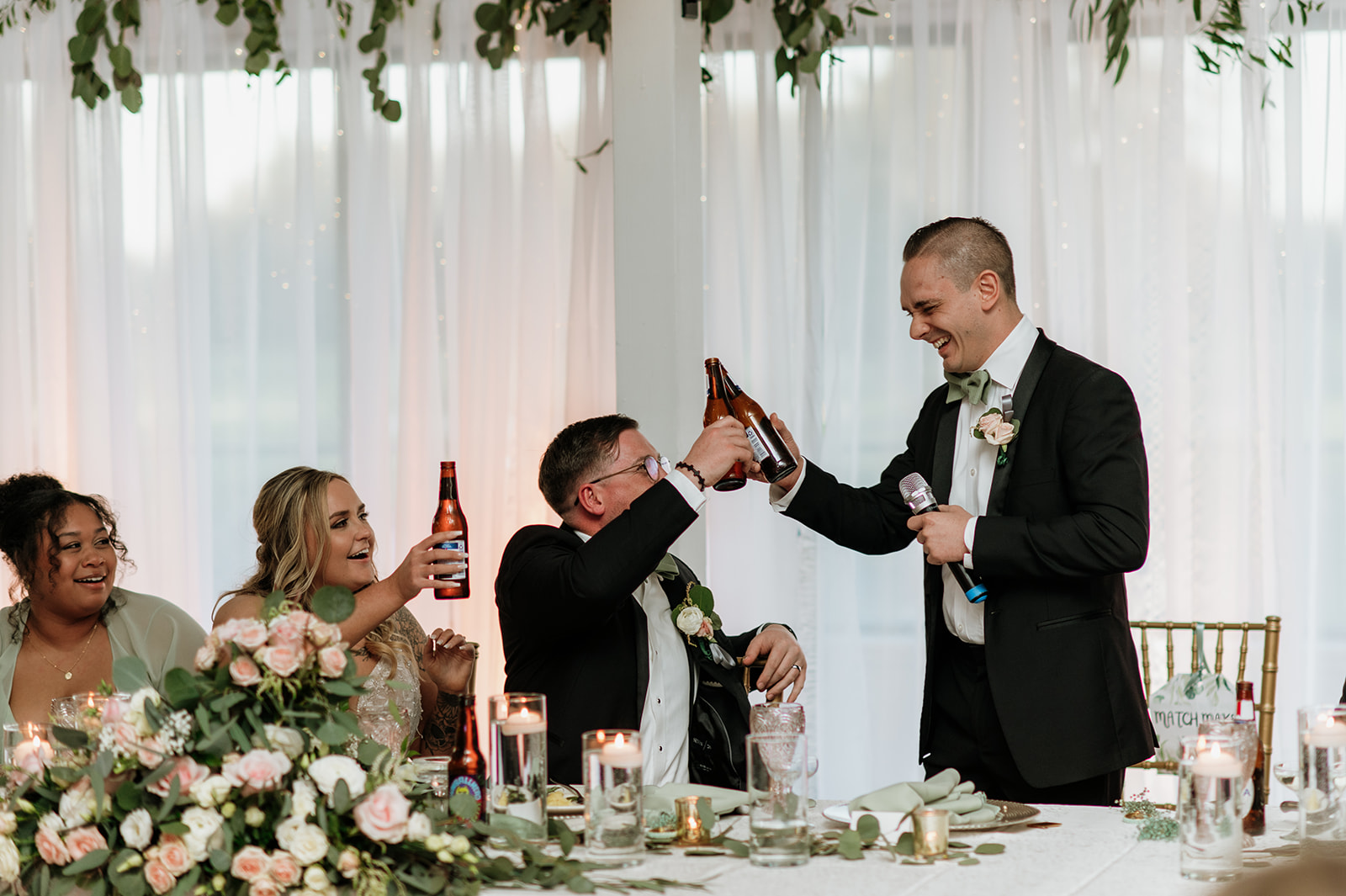 Brides brother giving a wedding speech