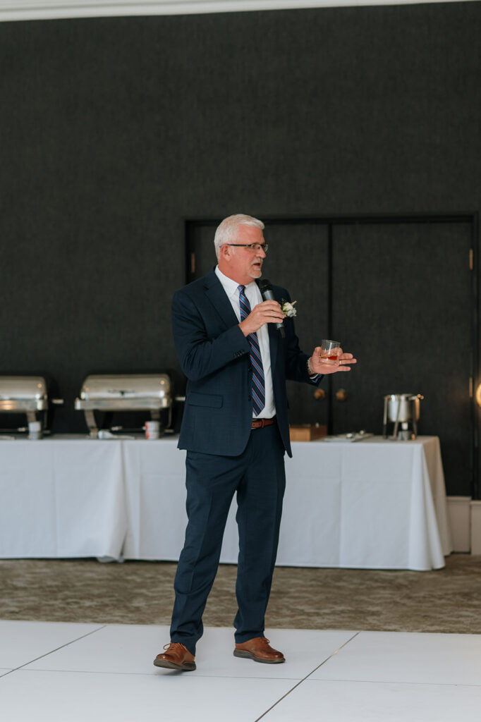 Father of the bride giving a speech