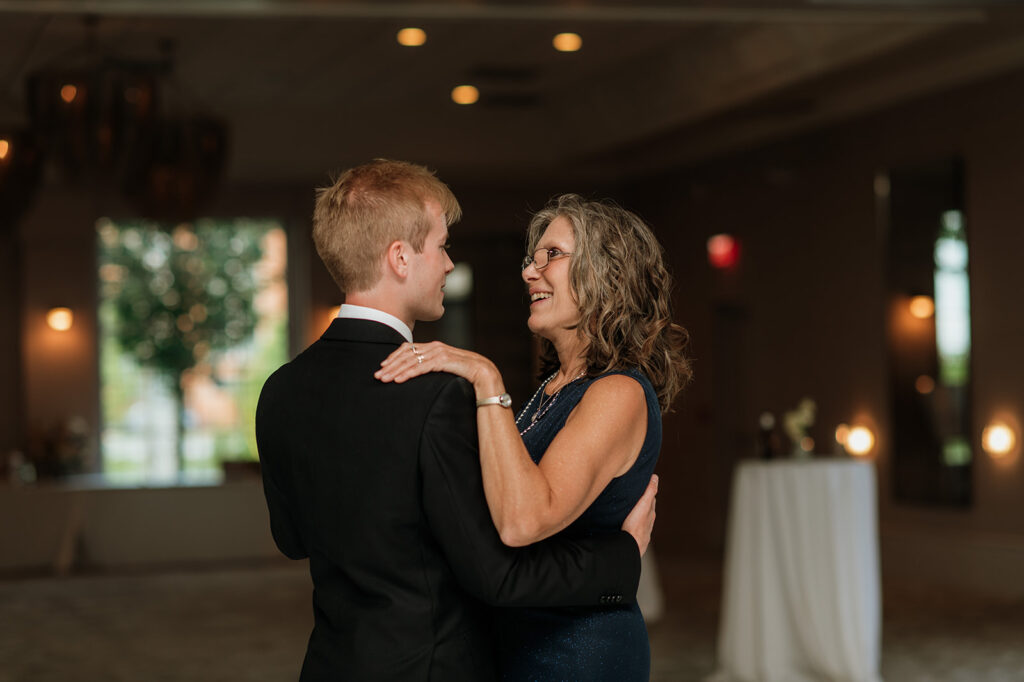 Groom sharing a dance with his mother