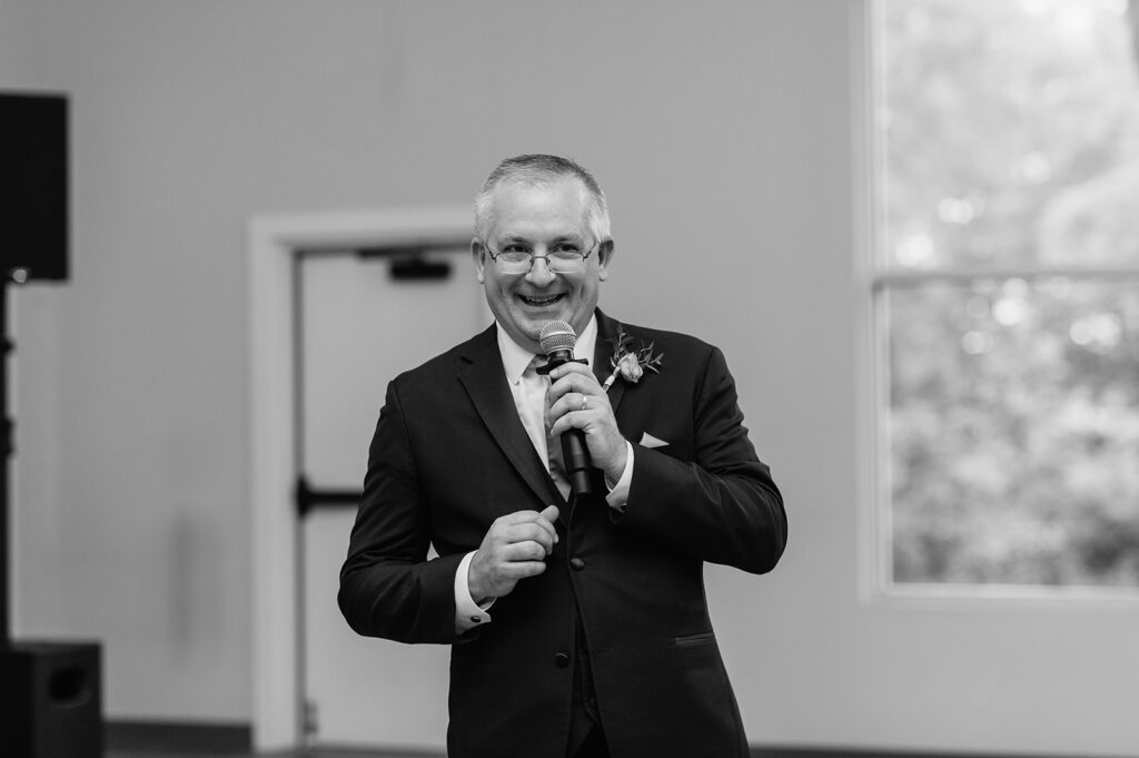 Brides father giving a speech