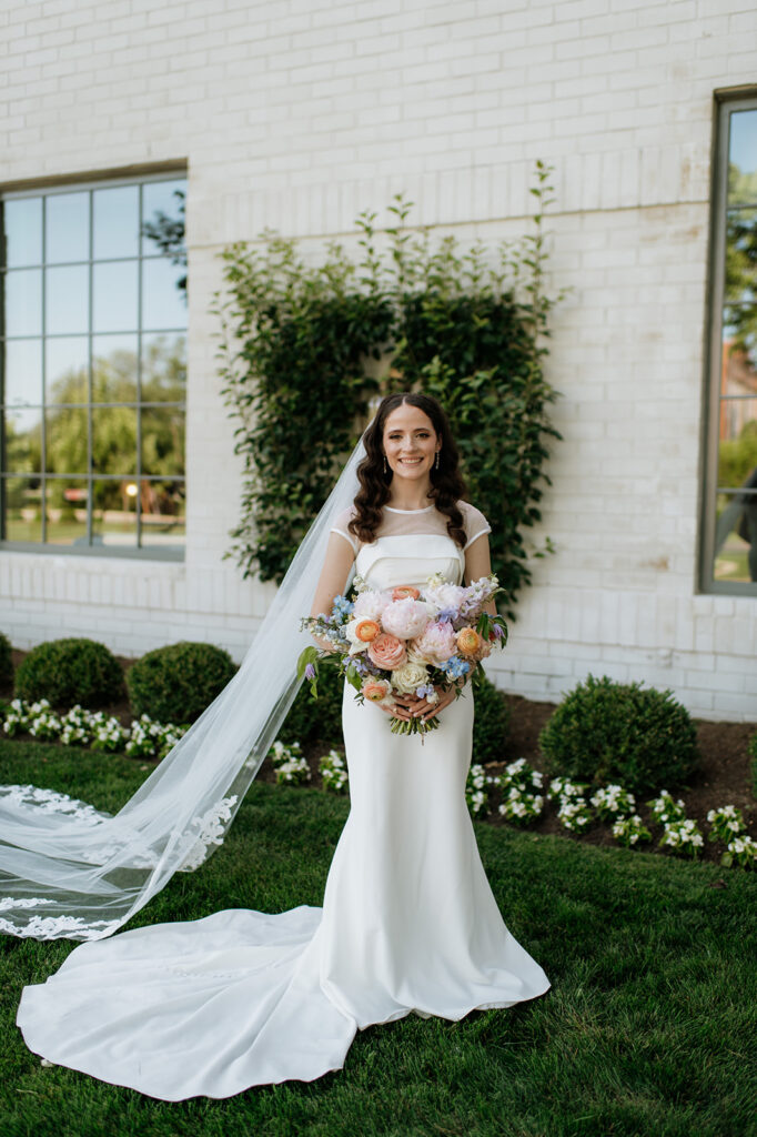 Outdoor bridal portraits from a Ritz Charles Carmel, Indiana wedding