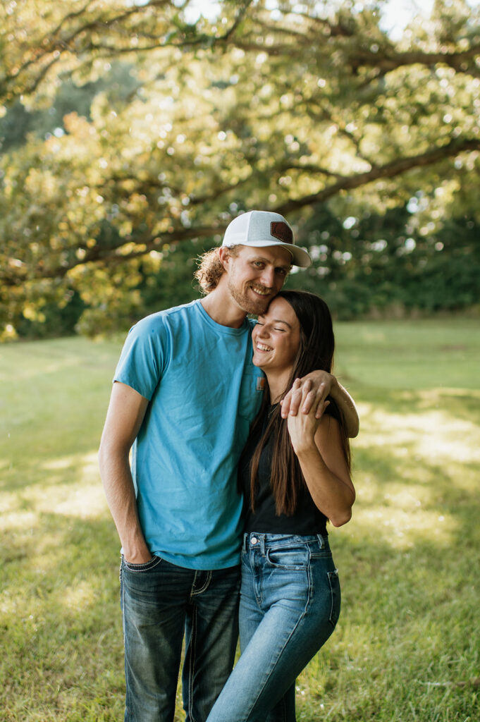 Man and woman hugging