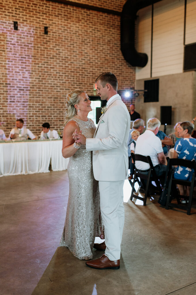 Groom dancing with his mother