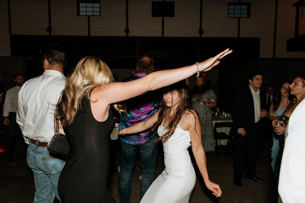 Bride dancing during reception