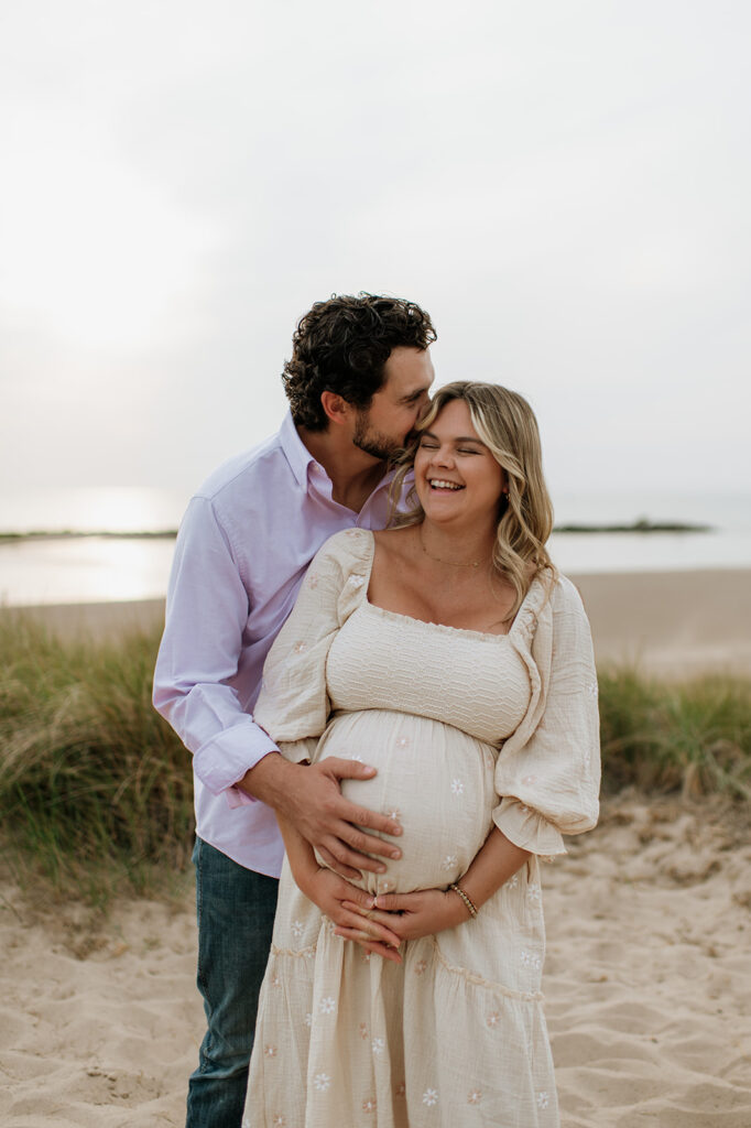 Couple laughing together during their session