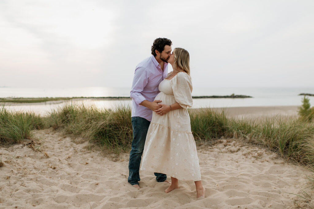 Man and woman dancing on the beach