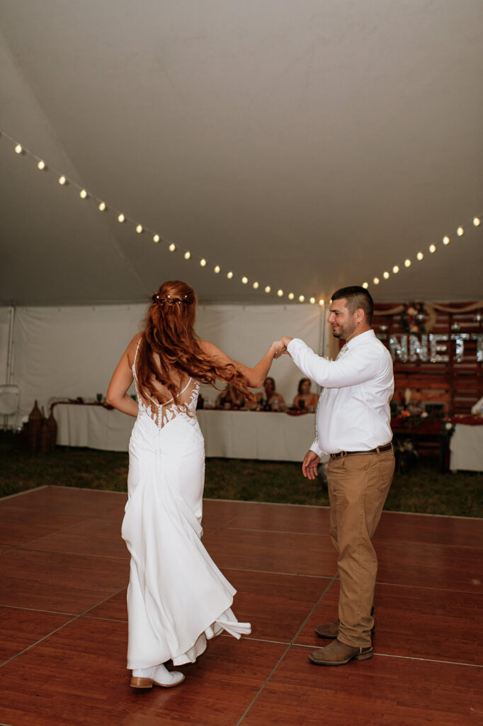 Bride and grooms first dance