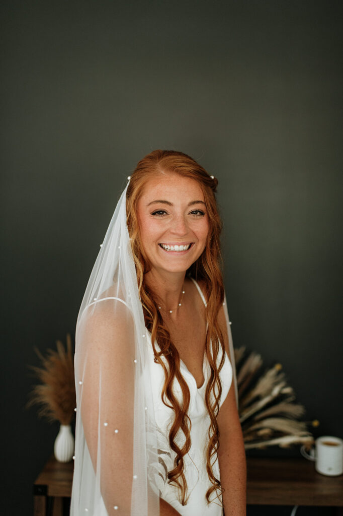 Indoor bridal portraits