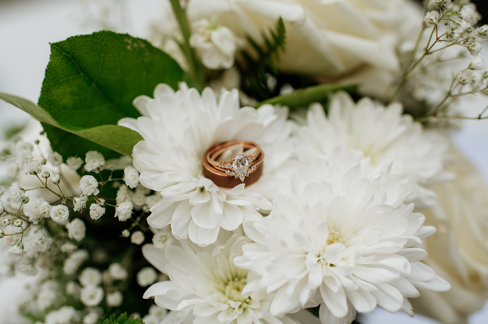 Wedding ring detail shot