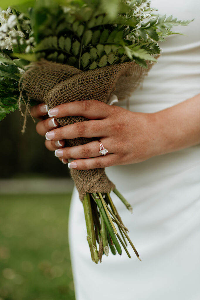 Bride holding her bouquet