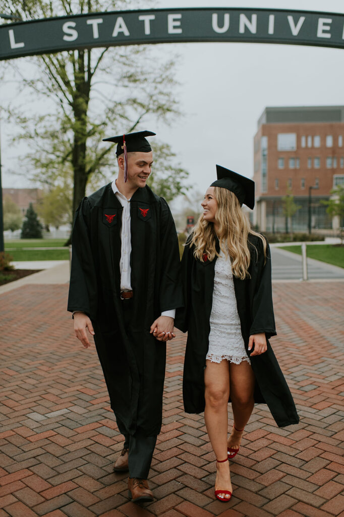 Couples Northern Indiana graduation photos