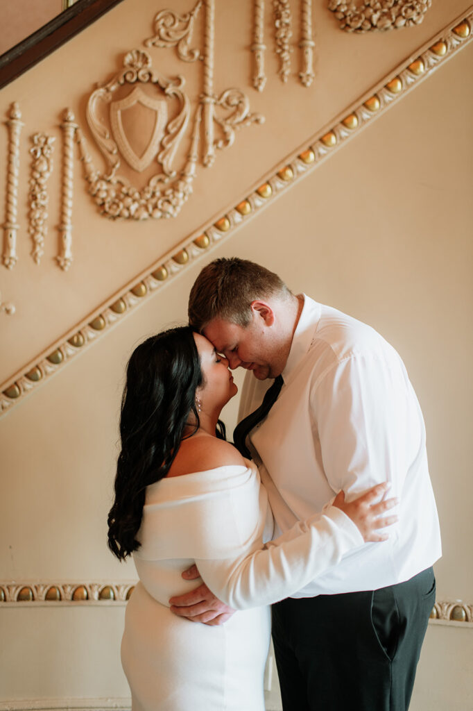 Formal South Bend, Indiana engagement photos at The Morris Performing Arts Center