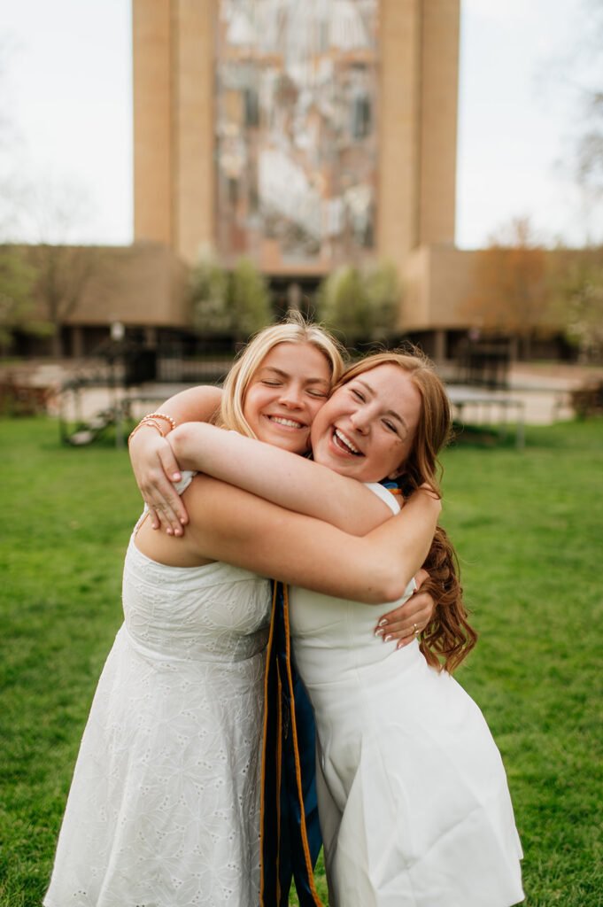 Friends hugging