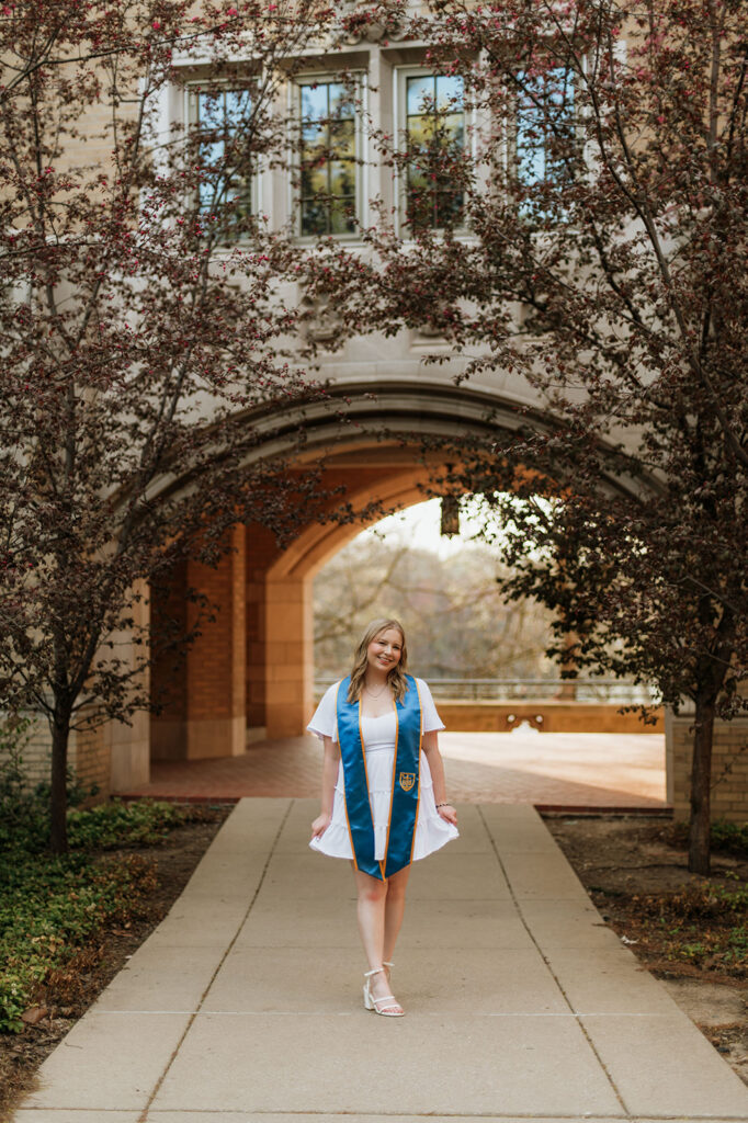 Graduate posing