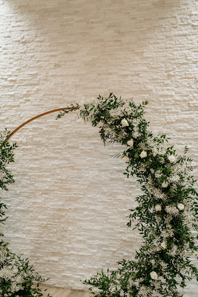 Indoor Allure on The Lake wedding ceremony in Chesterton, Indiana