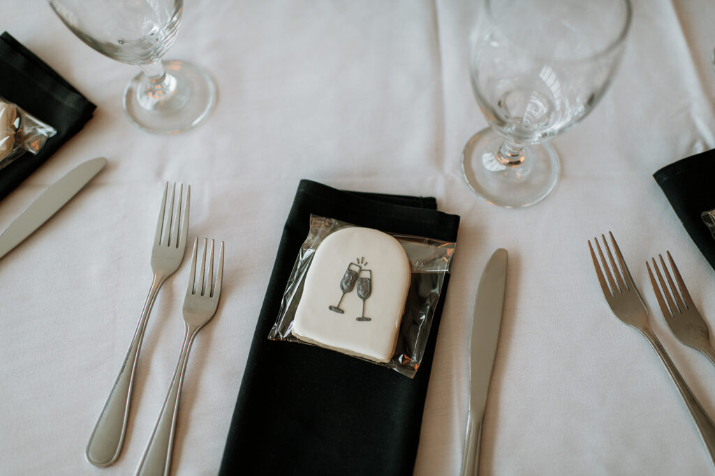 Cookies from a winter wedding reception