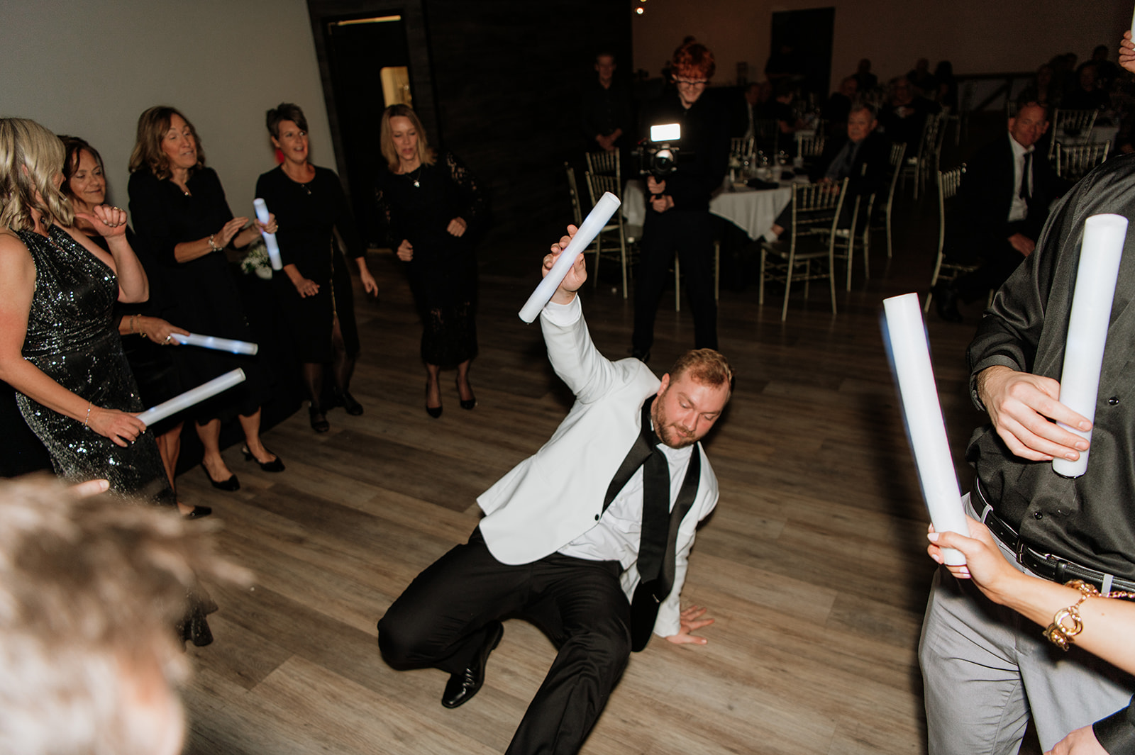Groomsmen dancing