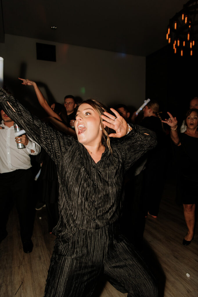 Guest dancing during the reception