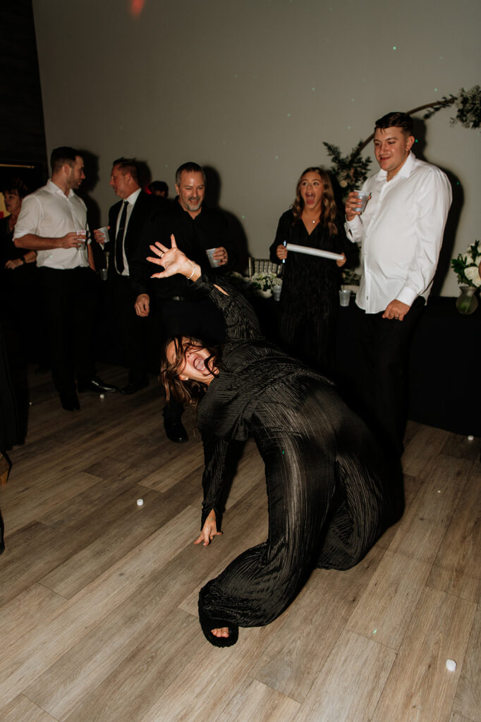 Guest dancing during the reception