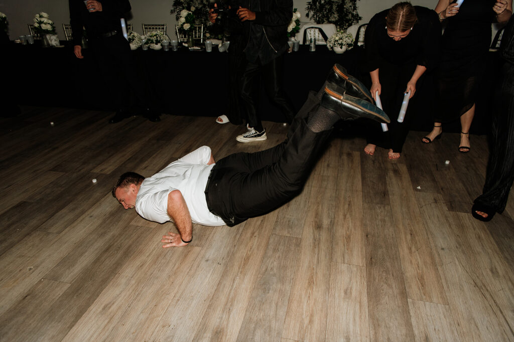 Guests dancing during the reception