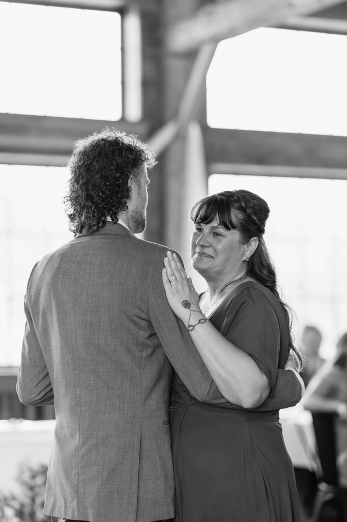 Groom shares a dance with his mother