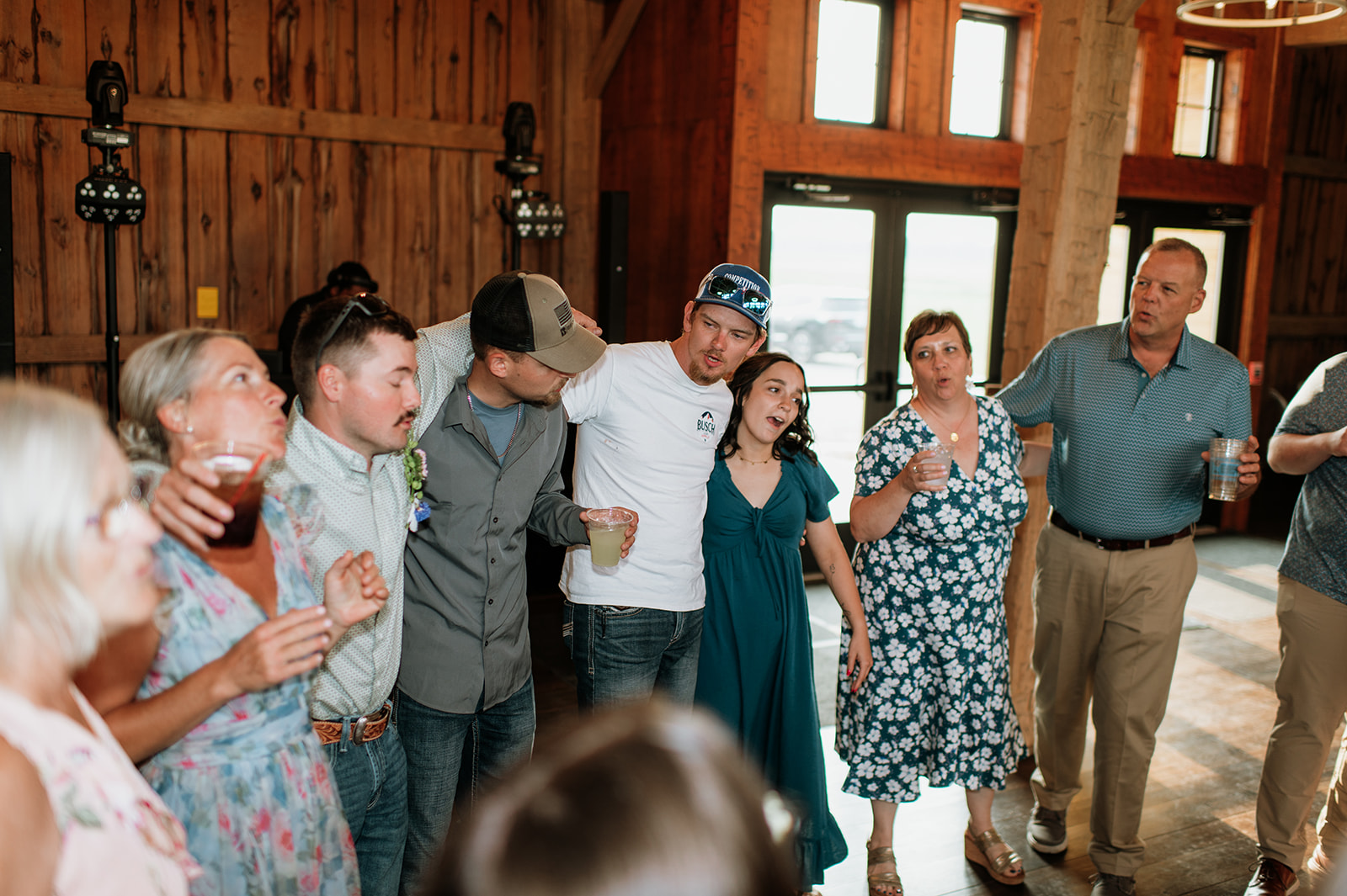 Guests dancing during the reception
