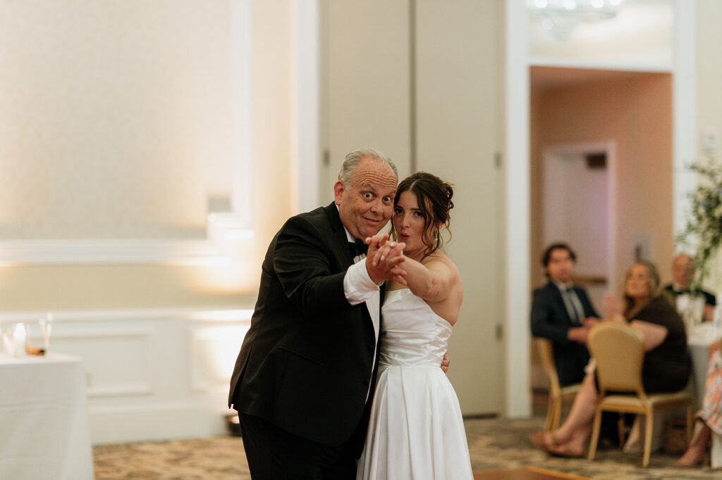 Bride dancing with her father
