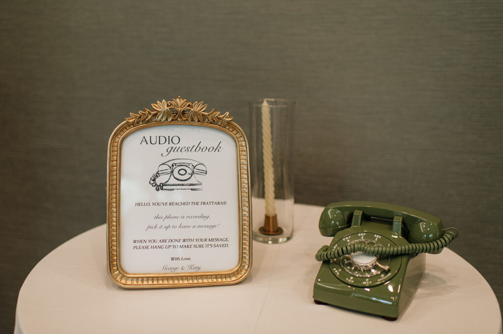 Vintage inspired audio guestbook