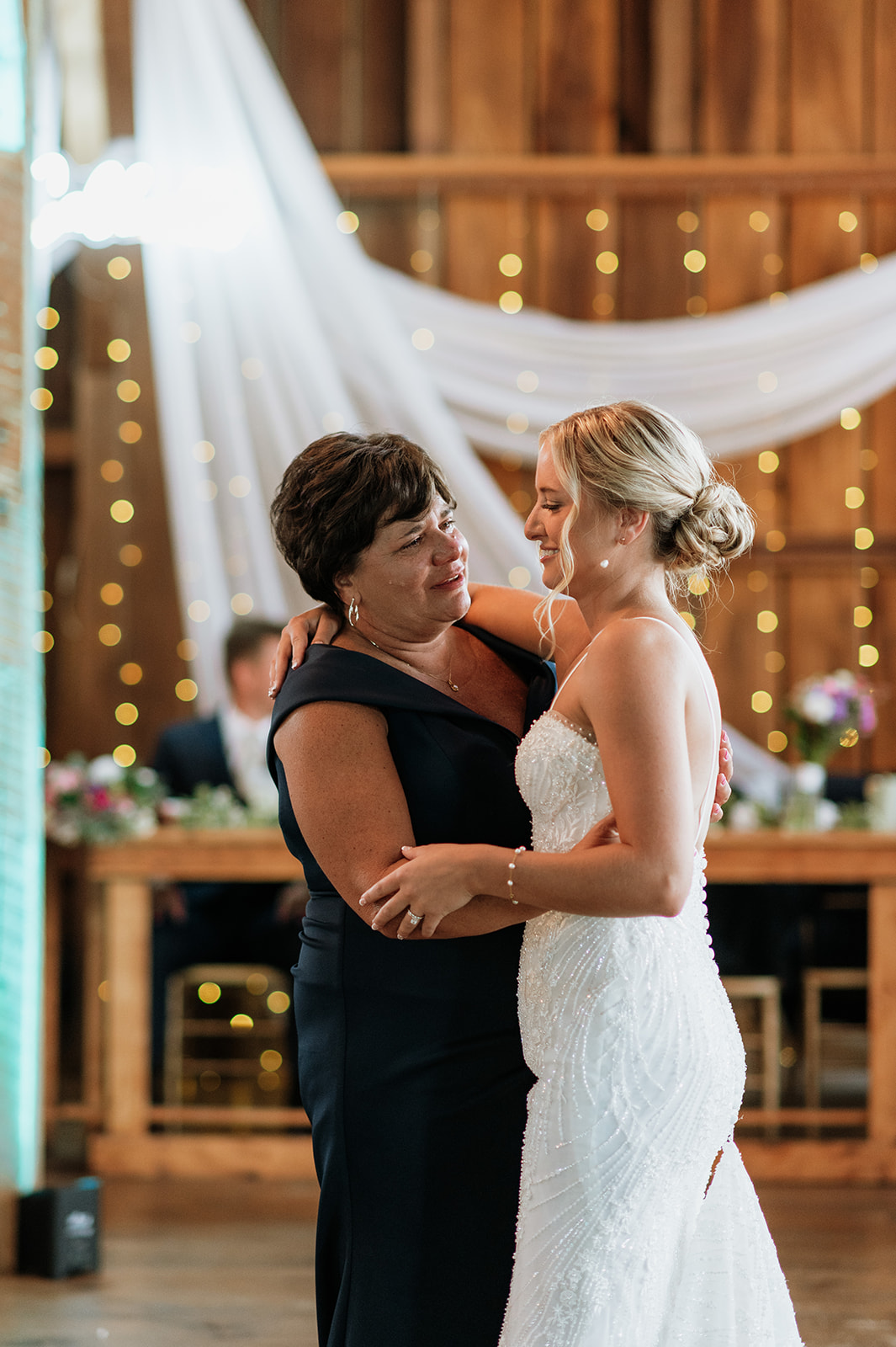 Bride sharing a first dance with her mother