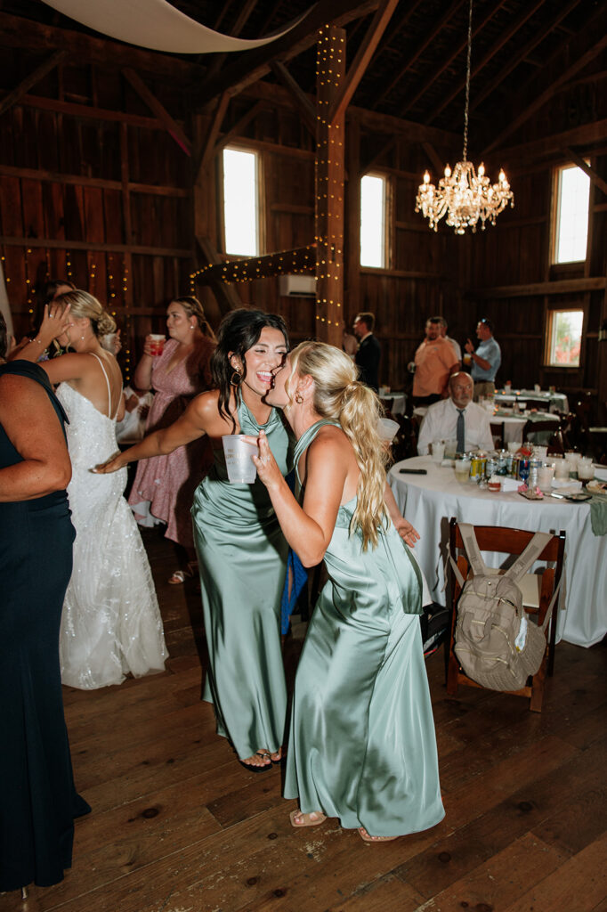 Bridesmaids dancing and singing