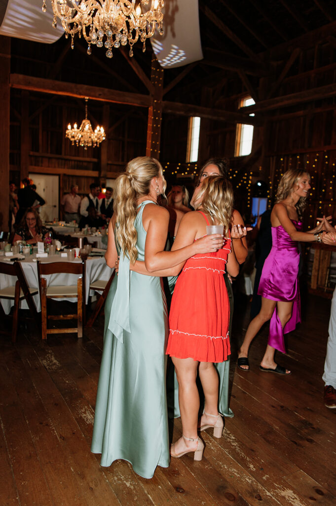 Guests dancing during a Goshen Indiana wedding reception