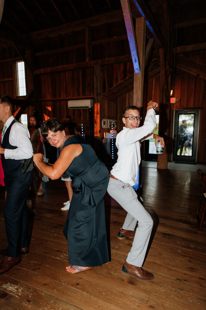 Guests dancing during a Goshen Indiana wedding reception