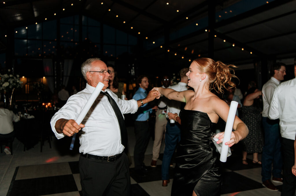Guests dancing during a Clubhouse Venue wedding reception