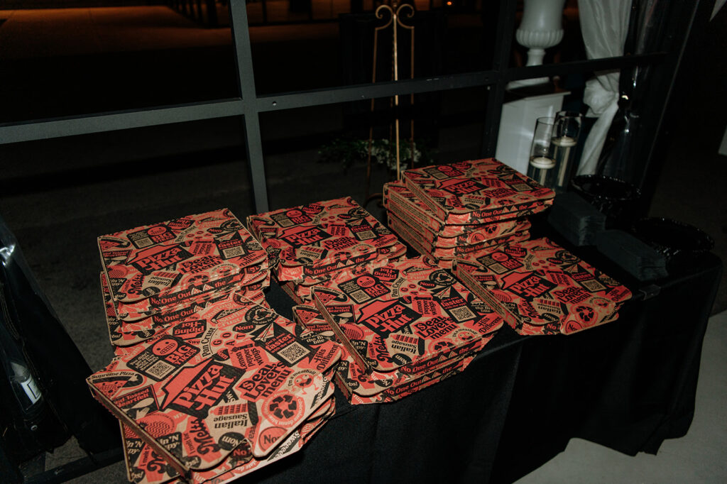 Pizza Hut late night wedding snack