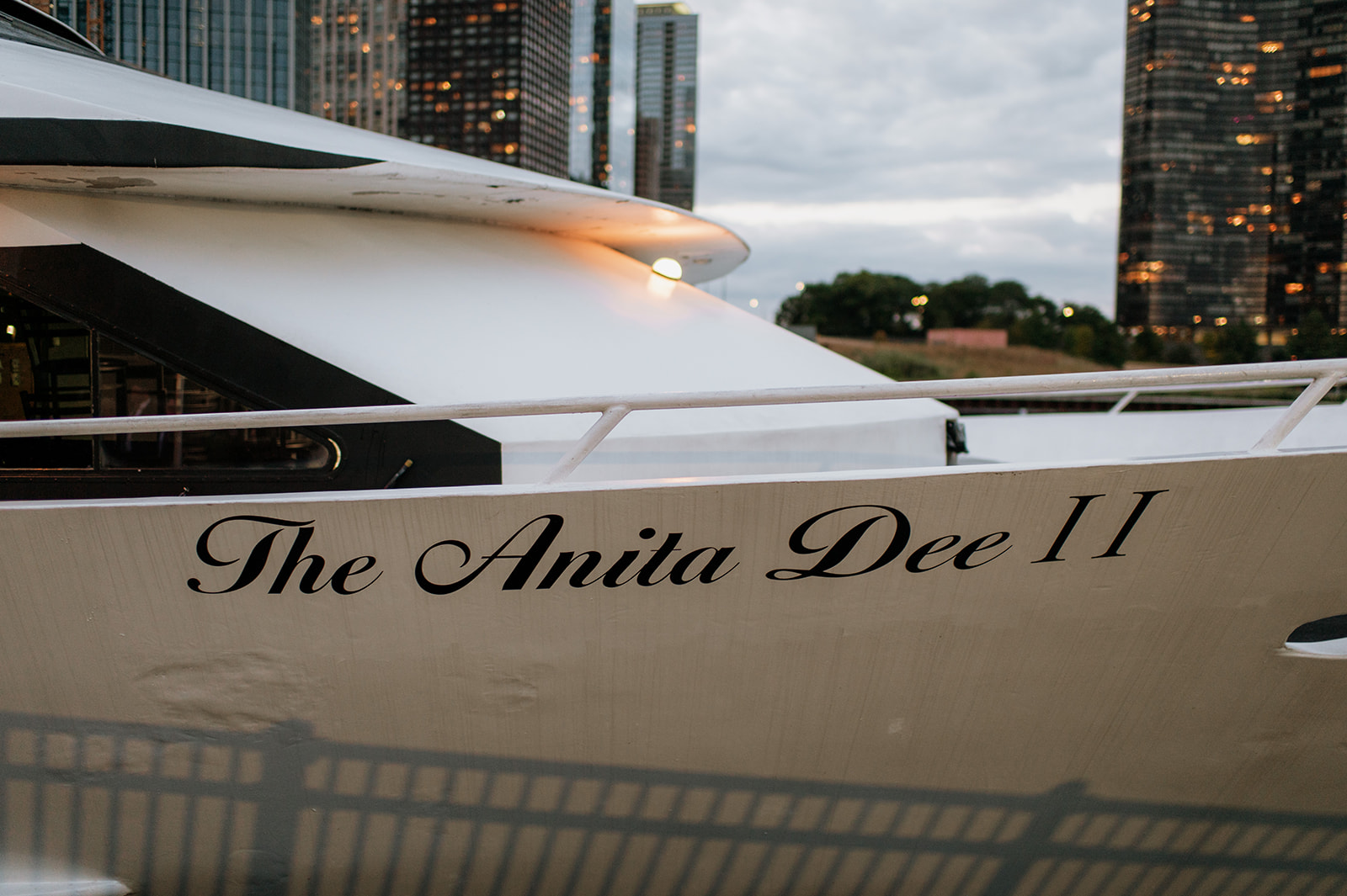 Close up shot of The Anita Dee II in Chicago.