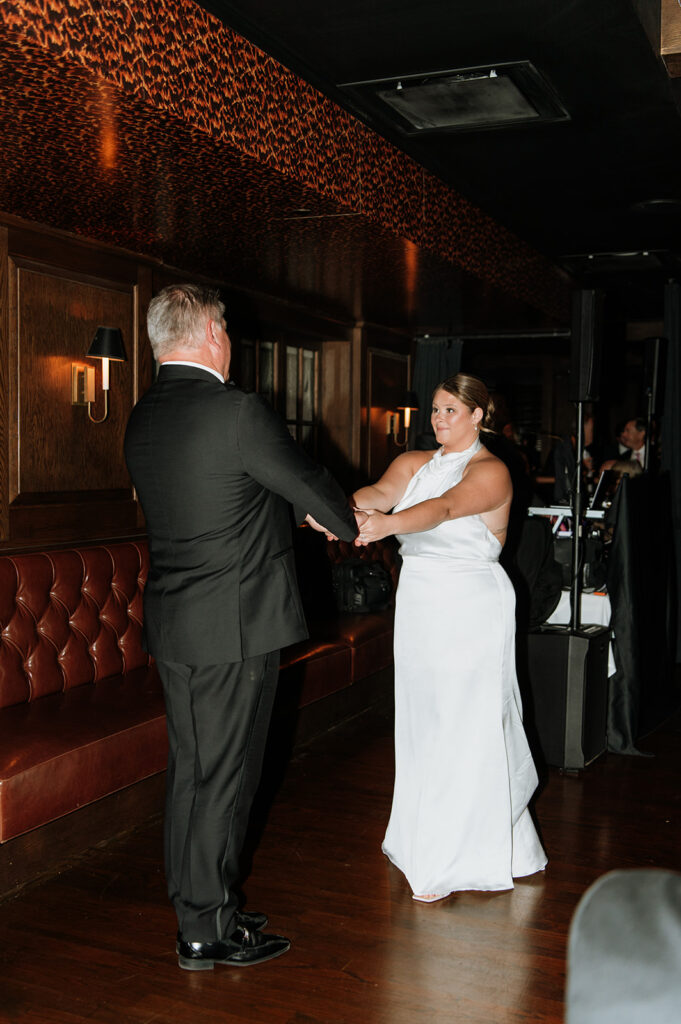 Bride and her father sharing a dance.
